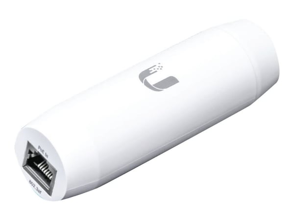 Ubiquiti INS-3AF-I-G, Gigabitti Ethernet, 10,100,1000 Mbit/s, IEEE 802.3af, Valkoinen, 48 V, 48 V