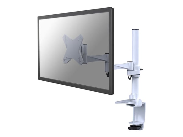 Neomounts FPMA-D1330 - Monteringssats - fullständig rörelse - för LCD-display - vit - skärmstorlek: 10"-30" - klämma, monterbar, skyddshylsa, disk-...