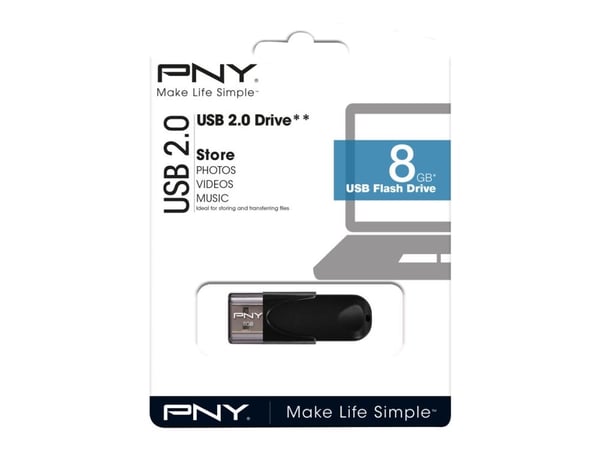 PNY Attaché 4 - USB flash-enhet - 8 GB - USB 2.0