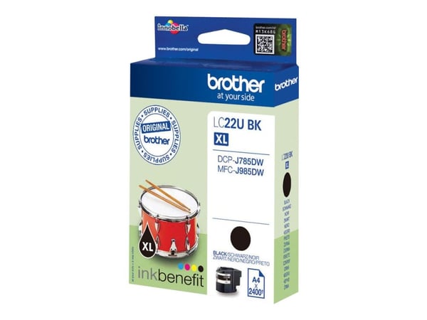 Brother LC22UBK, 2400 sivua, 1 kpl, Kertapakkaus