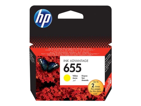 HP 655 - Keltainen - Original - Ink Advantage - mustekasetti - Deskjet Ink Advantage 3525, Ink Advantage 46XX, Ink Advantage 5525, Ink Advantage 65...
