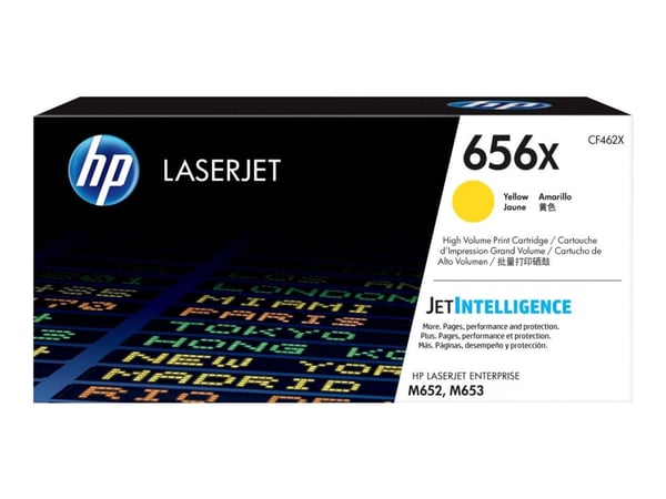 HP 656X alkuperäinen riittoisa keltainen LaserJet -värikasetti, 22000 sivua, Keltainen, 1 kpl