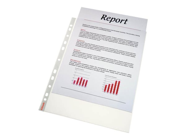 Esselte Standard Plus - Arkbeskytter - for A4 (210 x 297 mm) - gjennomsiktig (en pakke 100)