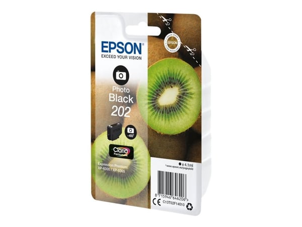 Epson 202 - 4.1 ml - fotosort - original - blister - blekkpatron - for Expression Premium XP-6000, XP-6005, XP-6100, XP-6105