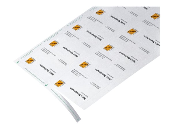 Sigel DP830 - Mikroperforert - sterkt hvitt - 85 x 55 mm - 185 g/m² - 150 kort (15 ark x 10) visittkort