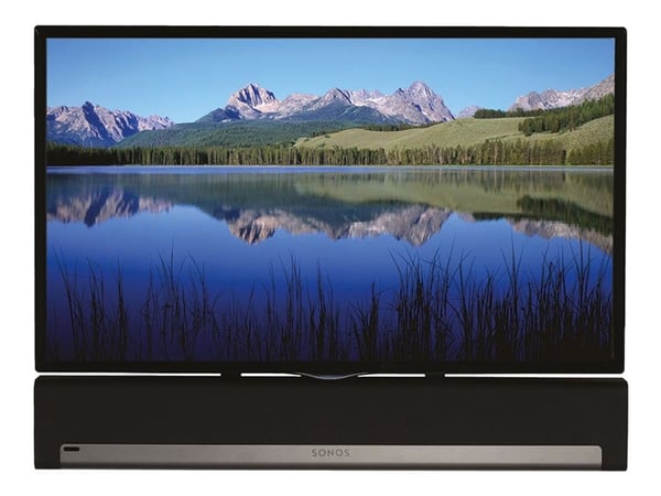 Flexson - Monteringssett (veggmonteringsbrakett, bøyle for lydstang) - svart - skjermstørrelse: 37"-55" - veggmonterbar - for Sonos PLAYBAR