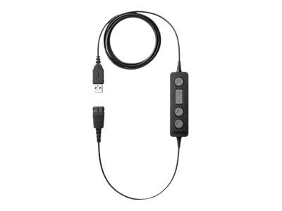Jabra LINK 260 - Hodesettadapter - USB hann til Quick Disconnect - for BIZ 2300 Duo, 2300 MS QD Mono, 2300 QD Mono, 2400 Duo, 2400 Mono Headband