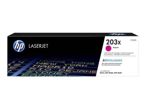 HP 203X alkuperäinen riittoisa magenta LaserJet -värikasetti, 2500 sivua, Magenta, 1 kpl