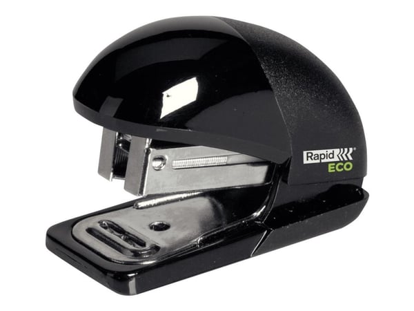 Rapid Fashion Eco Mini - Häftapparat - 10 ark / 1 mm - 24/6, 26/6 - ABS-plast - svart