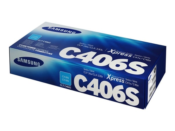 HP CLT-C406S - Cyan - original - tonerpatron (ST984A) - for Samsung CLX-3300, 3302, 3303, 3304, 3305, 3306, 3307, SCX-3300, 3301, 3305, 3306