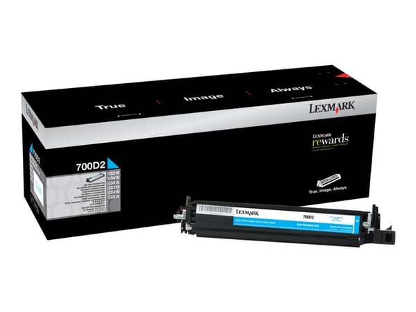 Lexmark 700D2 - Cyan - original - fremkallersett LCCP - for Lexmark C2132, CS310, CS317, CS417, CS517, CX317, CX410, CX417, CX510, CX517, XC2130