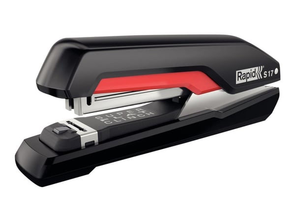 Rapid Supreme S17 - Stiftemaskin - 30 ark - 24/6, 26/6 - metall, ABS-plast - svart, rød