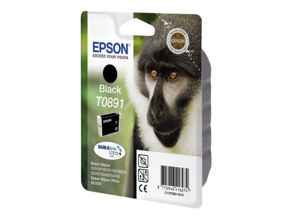 Epson DURABrite T0891 svart fargepatron, 5,8 ml