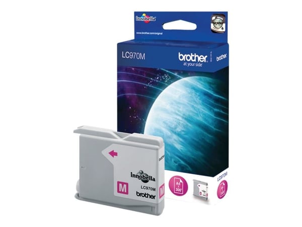 Brother LC970M, Magenta, Väriainepohjainen muste, 1 kpl, 300 sivua, Kertapakkaus