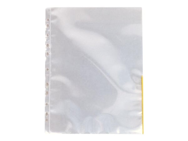 Esselte - Arkbeskytter - for A4 (210 x 297 mm) - glassklar med gul klaff (en pakke 100) - for P/N: 42020001, 42020095, 45660001, 45660095, 624067, ...