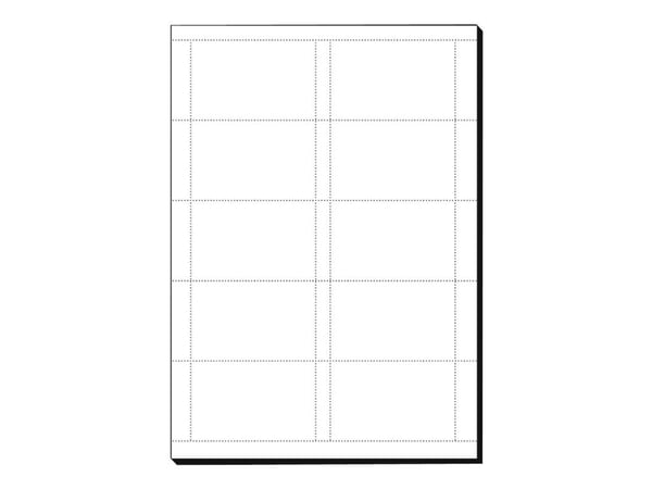 Sigel DP839 - Mikroperforert - sterkt hvitt - 85 x 55 mm - 200 g/m² - 150 kort (15 ark x 10) visittkort