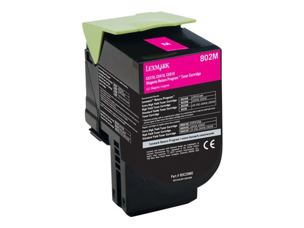 Lexmark 802M, 1000 sivua, Magenta, 1 kpl