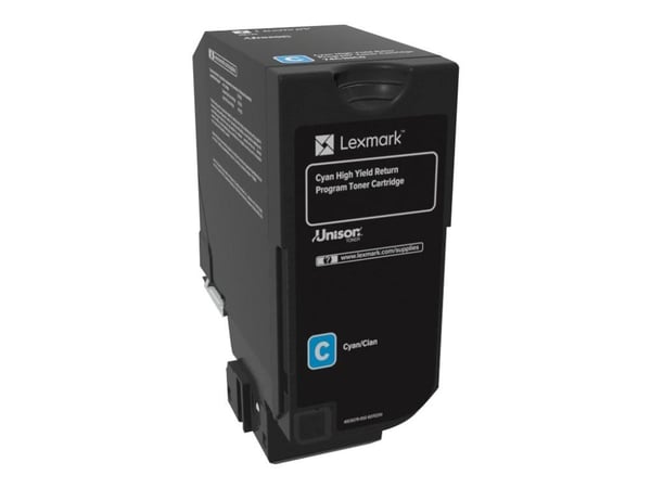 Lexmark - Høy ytelse - cyan - original - tonerpatron LCCP, LRP - for Lexmark CS725de, CS725dte