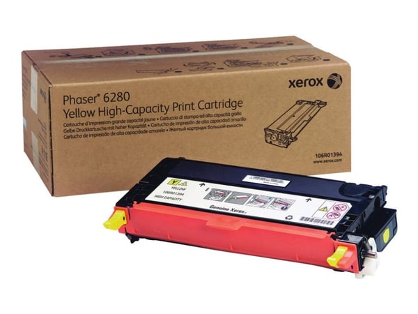 Xerox Phaser 6280 - Høykapasitets - gul - original - tonerpatron - for Phaser 6280/YN, 6280DN, 6280N