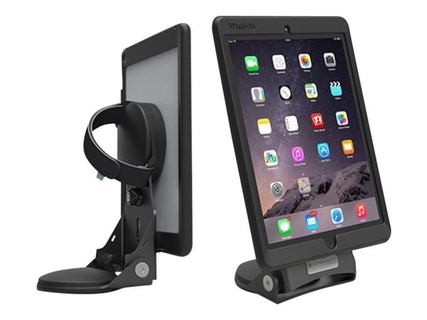 Compulocks Universal Tablet Grip and Security Stand - Stativ - tabletille - låsbar - sort - skrivebord