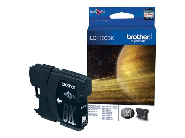 Brother LC1100BK - Svart - original - blekkpatron - for Brother DCP-185, 395, 585, 6690, J715, MFC-490, 5490, 790, 795, 990, J615; Justio MFC-5890