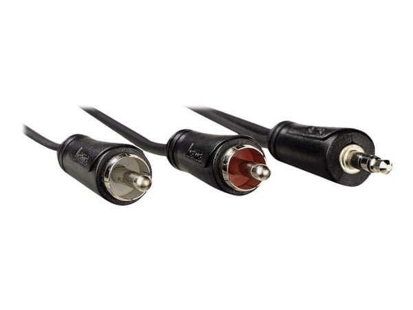 Hama - Lydkabel - RCA x 2 hann til mini-phone stereo 3.5 mm hann - 75 cm - svart