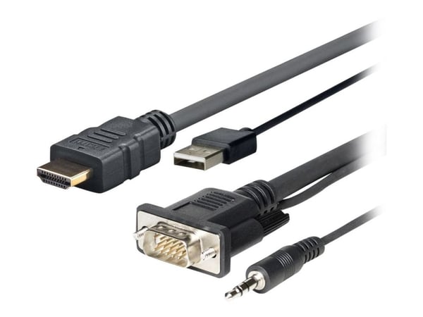VivoLink Pro - HDMI-kabel - HDMI hann til USB, HD-15 (VGA), stereo minijack hann - 3 m