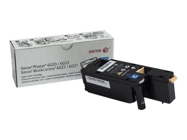 Xerox WorkCentre 6027 - Cyan - original - tonerpatron - for Phaser 6020V_BI, 6022/NI, 6022V_NI; WorkCentre 6025V_BI, 6027/NI, 6027V_NI