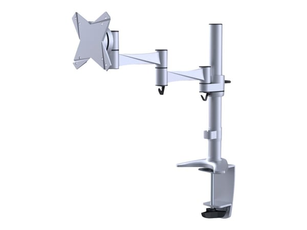 Neomounts FPMA-D1330 - Monteringssett - full bevegelse - for LCD-skjerm - sølv - skjermstørrelse: 10"-30" - klemmemonterbar, malje, skrivebordsmont...