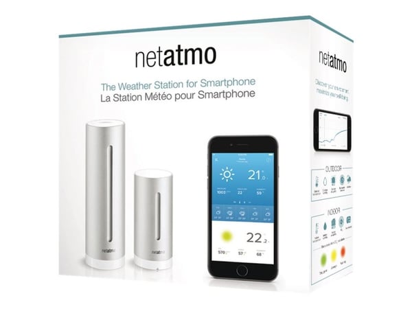 Netatmo NWS01-EC, Alumiini, Sisätilabarometri, Kosteusmittari sisäkäyttöön, Lämpömittari sisäkäyttöön, Barometri..., Barometri, Kosteusmittari, Läm...