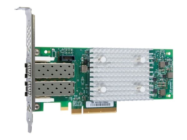 Lenovo ThinkSystem QLogic QLE2742 - Vertbussadapter - PCIe 3.0 x8 lav profil - 32Gb Fibre Channel SFP+ x 2 - for ThinkSystem SD530; SR630; SR650; S...