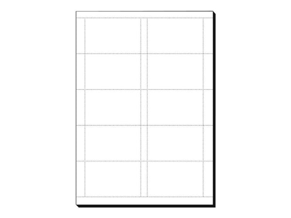 Sigel DP830 - Mikroperforert - sterkt hvitt - 85 x 55 mm - 185 g/m² - 150 kort (15 ark x 10) visittkort