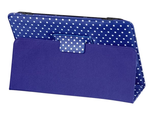 Hama "Polka Dot" - Vikbart fodral för surfplatta - polyester - blå - 8"