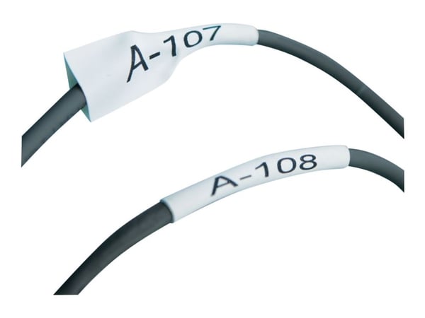DYMO Rhino Heat Shrink Tubes - Svart på hvitt - Rull (2,4 cm x 1,5 m) slange - for Rhino 6000