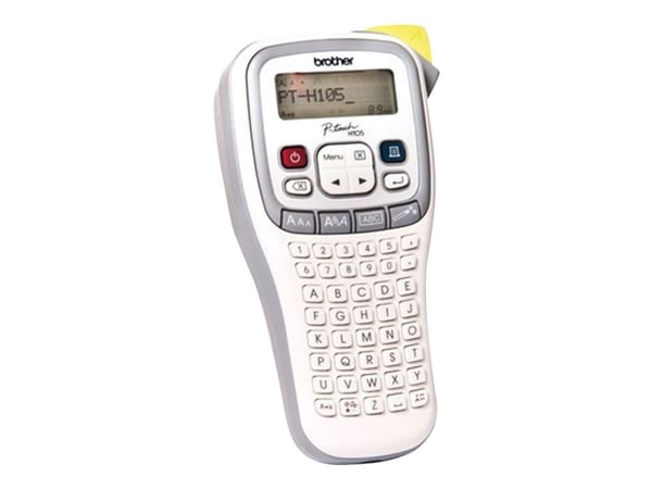 Brother P-Touch PT-H105 - Etikettskrivare - svartvit - termisk överföring - Rulle (1,2 cm) - 180 dpi - upp till 20 mm/sek - kniv - tvåradig utskrift