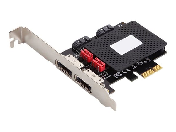 MicroConnect - Kontroller for lagring (RAID) - 2-kanals - SATA 6Gb/s / eSATA 6Gb/s - PCIe 2.0 x1