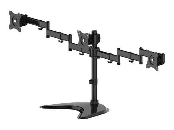 Multibrackets M Deskstand Basic Triple - Monteringssats (montering på skrivbord) - för 3 LCD-bildskärmar - stål, höggradig aluminium - svart - skär...
