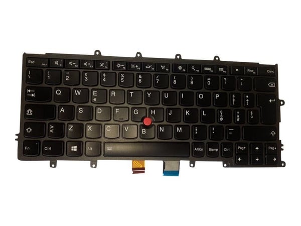 Lite-On - Erstatningstastatur for bærbar PC - med Trackpoint - bakbelysning - Italiensk - svart