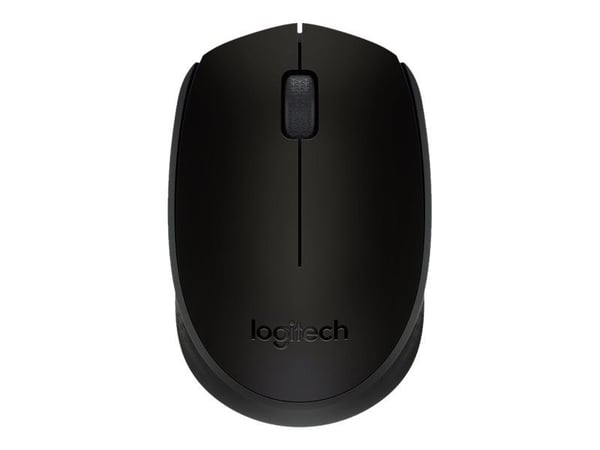 Logitech M171 - Mus - høyre- og venstrehåndet - trådløs - 2.4 GHz - USB trådløs mottaker - svart