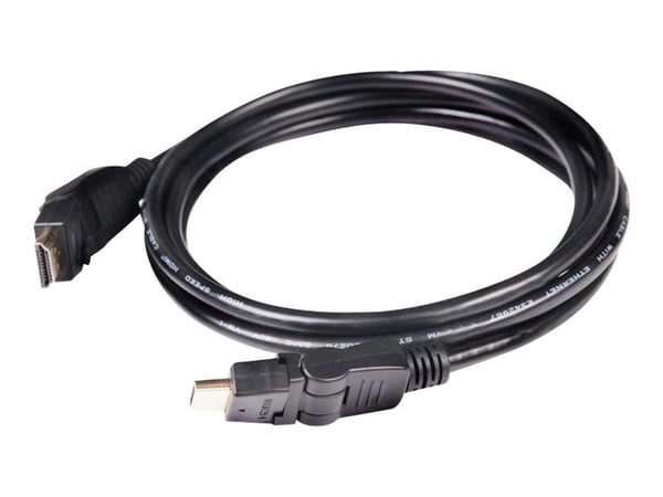 Club 3D CAC-1360 - HDMI-kabel med Ethernet - HDMI hann dreining til HDMI hann dreining - 2 m - 4K-støtte