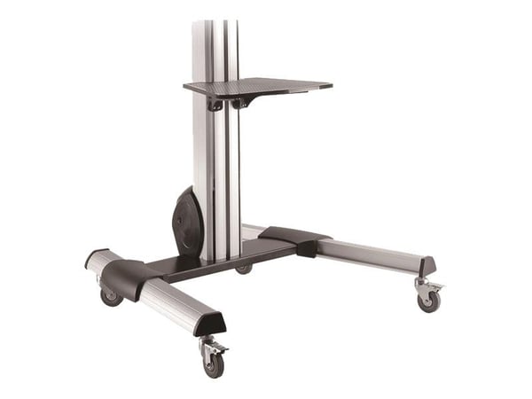 Startech Heavy Duty Rolling Portable TV Cart Stand with Wheels - 32 to 75 inch - Adjustable Rotating Mobile Flat Panel Screen Mount (STNDMTV70) - V...