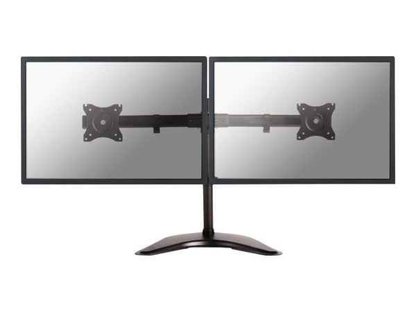 Neomounts NM-D335D - Stativ - full bevegelse - for 2 LCD-skjermer - svart - skjermstørrelse: 10"-27" - skrivebordsstativ, klemmemonterbar, malje, s...