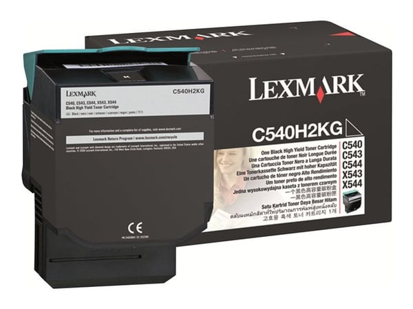 Lexmark C540H2KG, 2500 sivua, Musta, 1 kpl