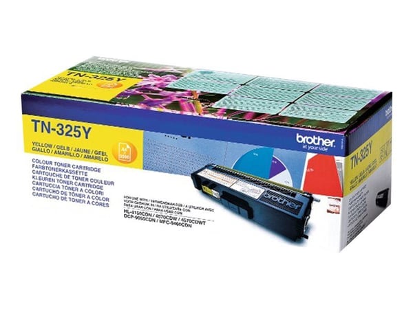 Brother TN325Y - Gul - original - tonerpatron - for Brother DCP-9055CDN, DCP-9270CDN, HL-4140CN, MFC-9465CDN