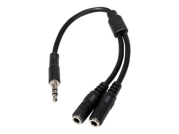StarTech.com MUY1MFFS, 3.5mm, Uros, 2x3.5mm, Naaras, 0,2 m, musta