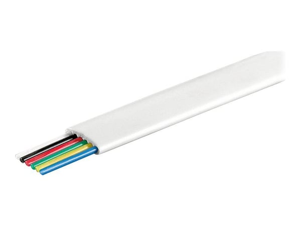 DELTACO MD-15 - Mengdetelefonkabel - flat - hvit