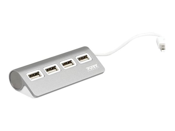 PORT Connect - Hubb - 4 x USB 2.0 - skrivbordsmodell