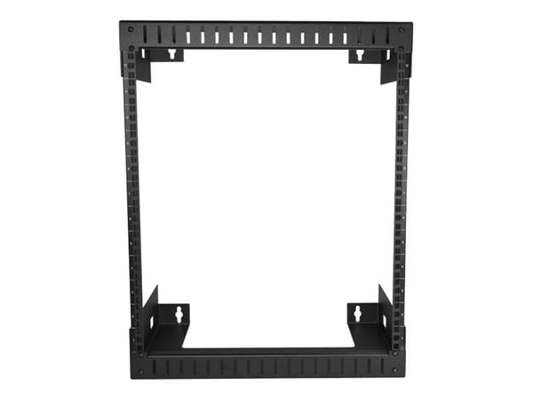 StarTech.com RK12WALLO, Seinään asennettava laitekehikko, 12U, 90 kg, Kotelon kiskot, 8,6 kg, Musta