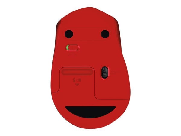 Logitech M330 SILENT PLUS - Mus - 3 knapper - trådløs - 2.4 GHz - USB trådløs mottaker - rød