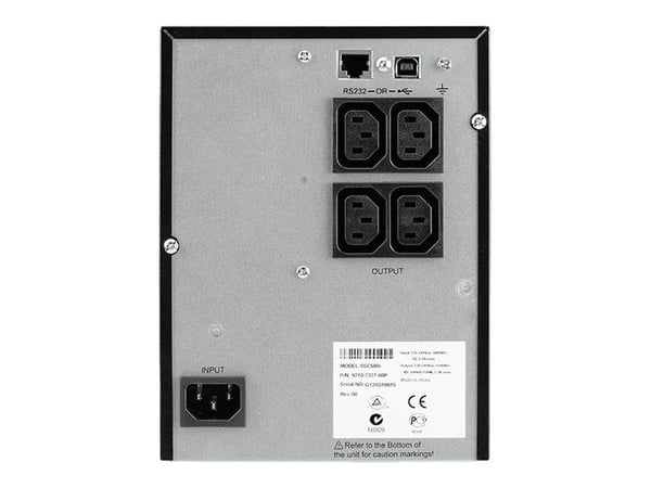 Eaton 5SC 500i - UPS - AC 230 V - 350 watt - 500 VA - RS-232, USB - utgangskontakter: 4 - svart